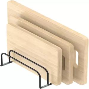 KORRTFID 도마 보관 랙 컴팩트 정리함 스탠드 베이크웨어 및 쿠키 팬 시트 정리함(1.0인치 너비 슬롯)