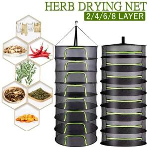 2/4/6/8층 허브 건조대 채소 꽃 식물 메쉬 새싹 걸이식 접이식