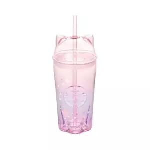 [정품] Starbucks 블로썸 Cat Glass Cold Cup 500ml 스타벅스 블루밍 캣 글라스 콜드컵 904632