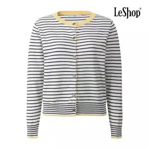 [롯데백화점]르샵 라운드 버튼 프런트 단가라 니트 가디건 BQ3KC007A