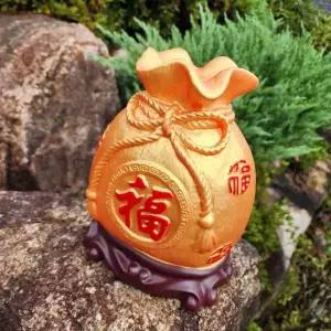 황금 복주머니 대형 저금통 개업선물 사업 성공 카운터