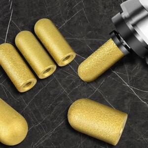 다이아몬드 브레이징 백워터 그라인딩 휠 핑거 비트 밀링 커터 트리밍 연마 라운드 헤드 드레싱 석영 스톤