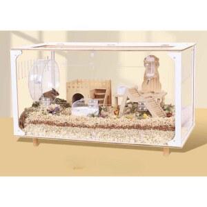 투명 9종 사육장 대형 고슴도치 햄스터 케 하우스 조경 80 사육상자