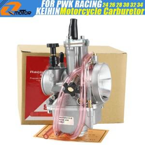 범용 PWK 24 26 28 30 32 34mm 기화기 Keihin Carb 2T 4T 바이크 오토바이 ATV 쿼드 고 카트 먼지 자전거