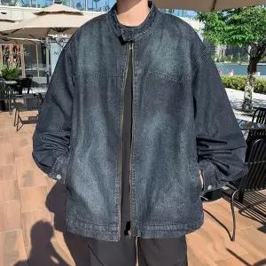 원더우면 데님 남성 캐주얼 빈티지 청자켓 자켓 커플 코트 루즈핏 봄가을 OPH1