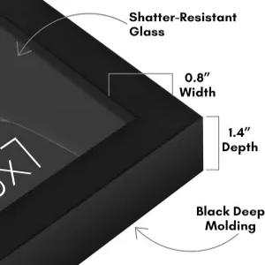 깨짐 방지 유리가 있는 아메리칸 플랫 5x7 액자 - 소호 컬렉션 테이블탑 및 벽면 디스플레이를 위한 갤러리