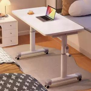 모션데스크 수동 높이조절 80x60x65-95cm 화이트 테이블 이동식 책상 스탠딩