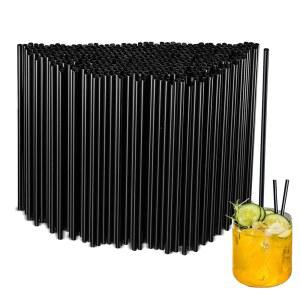 [미국배송] 500개 블랙 일회용 빨대 5.12 U2019 스트레이트 플랫 빨대 0.16 U2018 지름 주방용 바 클럽 음료 우유 탄산음료 파티 위스키(500 5.12피트)