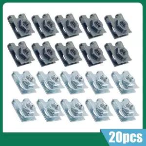 자동차 금속 리테이너 너트 M6 번호판 고정 버클 볼트베이스 장식 버클이있는 6mm U 형 클립