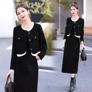 손오공 여사친 치마 롱 투피스 긴팔자켓+치마 프렌치룩 데일리룩 가을겨울 KUK3