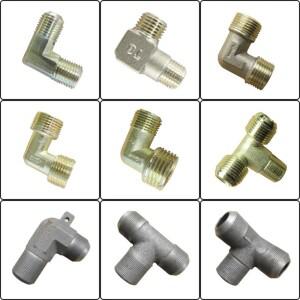 오일 프리 무소음 공기 압축기 헤드 액세서리 펌프 소형 엘보 연결 파이프 실린더 직각 어댑터