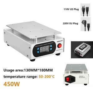 PCB LCD 스크린 수리 분리기 교체 가열 플레이트 용접기 핫 테이블 예열  온도 0-200 °C 450W