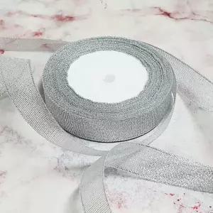 포장 리본 끈 실버 2cm 22m 공단롤 공단리본 선물포장 리본끈 공예끈