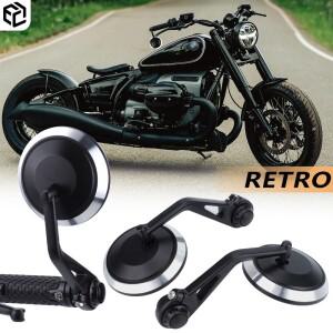 BMW 호환 R18 R12 바이크 오토바이 클래식 레트로 복고풍 엔틱 미니멀리스트 스타일 바 엔드 미러 사이드