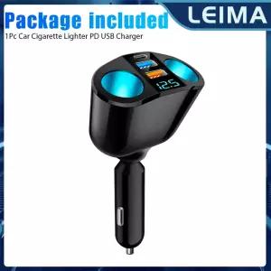 12V 듀얼 PD USB 120W 차량용 시거잭 소켓 스플리터 전원 어댑터 충전기 연장 컨버터