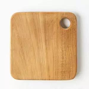 티크나무 플레이트 정사각 미니 도마 14cm-WD43343