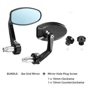 [호환품]바이크 오토바이 핸들 바 엔드 미러 범용 리어 호환 사이드 뷰 CNC 13M 호환m-18mm 카페 레이서 스