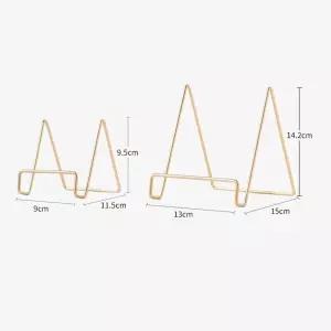 (금색 스몰) 철제 접시 사진 그림 진열 랙 전시 거치 이잴 철제 미니이젤