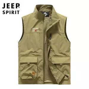 남성조끼 봄가을 베스트 야상 슬림 하이넥 멀티포켓 낚시 카고 조끼 심쿵직구