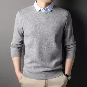 남자니트 30대 칼라넥 니트 셔츠넥 봄가을 패턴 레이어드룩 얇은 스웨터 심쿵