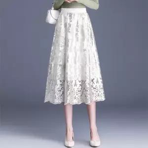 여자치마 러블리 밴딩 가을룩 주름치마 레이스스커트 심쿵