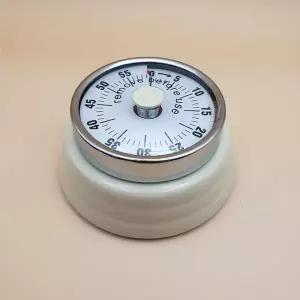 [하프클럽/브이와이]북유럽 제빵시계 스타일 쿠킹타이머(아이보리)