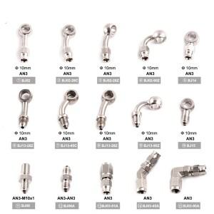 AN3 바이크 오토바이 모터 바이크 유압 브레이크 오일 호스 라인 밴조 피팅 m10x1 스테인레스 스틸 10mm