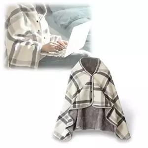 휴대용 극세사 입는이불 똑딱이 망토 어깨 무릎담요-WD44162