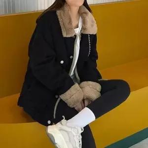 오버핏 루즈핏 청자켓 보온 따뜻한 양털 데님자켓