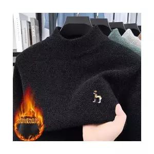 솔저스2 남성 기모 도톰 니트 가디건 반하이넥 일체형 이너 라운드넥 따뜻상의 OPH1