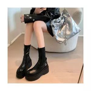 솔저스2 여성 소가죽 스판 슬림 부츠 키높이 롱 무릎 OPH5