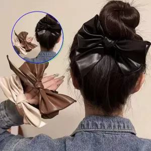 쌍문상회 헤어 곱창 리본 끈 곱창머리끈 여성 가죽 스크런치 머리