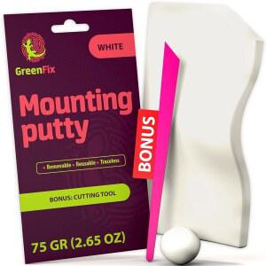 그린픽스 마운팅 퍼티 2.65온스 - 화이트 뮤지엄 접착식 끈적끈적한 택 탈착식 수집품 피규어 예술품 및