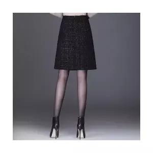 피콜로 캐주얼 치마 스커트 여친 모직 데일리룩 정장 키작 언밸런스 라인 랩 KUK1