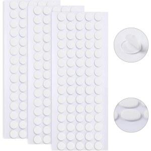 JANYUN 양면 스티커 제거 가능한 원형 퍼티 클리어 트레이스 없는 방수 작은 (10mm, 클리어, 280)