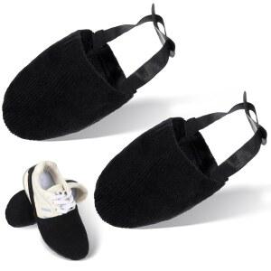 HJZII 1쌍 볼링화 슬라이드, 블랙 커버 신축성 있는 유니버설 솔 슬라이드 커버, 남성 여성 볼링 선수를 위한 탄성 밴드 액세서리 포함