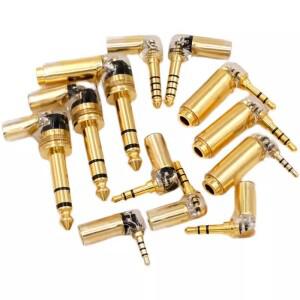 헤드폰 앰프용 4.4 암-6.35mm 1/4 인치 수 어댑터 컨버터 밸런스드 3.5 스테레오 to 6.35 L 모양 3.5mm 4.4