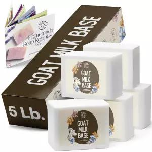 비누 제조 용품을 녹이고 붓기 위한 프라임 크리에이션 베이스 보습 글리세린 5파운드 무향 - 염소 우유