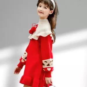 유아용 크리스마스 레드 원피스 아동 파티복