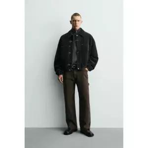 zara 자라 코듀로이 토글 재킷 - 블랙6318/355/800122886