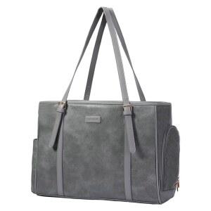 작은 강아지 고양이 강아지를 위한 라사빈 지갑 사이드 항공사 소프트 캐리어 승인 패션 캐리어(그레이) 토트백 반려견 가방, 반려동물 가죽 휴대용