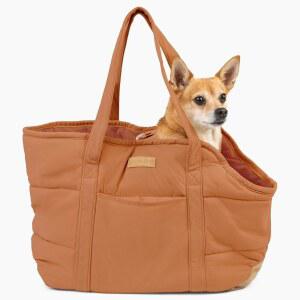 작은 강아지를 위한 노블펌프 플러시 강아지 브라운 어깨 15파운드 반려동물 토트백, 부드러운 여행용 캐리어, 아늑한 하네스 달린 편안한 지갑 클립이 안전 미만의