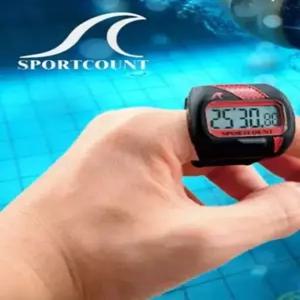 거워치 손가락 방수 스톱워치 훈련 빨간색형 수영기록