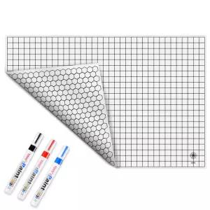 DND RPG 게임 매트 실리콘 배틀 보드 양면 정사각형 및 육각형 23 x35 - 접이식 롤링 가능 테이블탑 RPG에