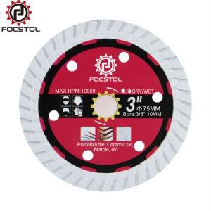 FOCSTOL 다이아몬드 커팅 디스크 타일 도자기 석 앵글 그라인더 용 3 인치 직경 75mm 톱 블레이드 미니 커