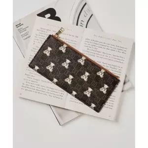 갤러리아 DCHO6E791W3 닥스 브라운 패턴 소가죽 슬림 장지갑