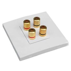 오디오 패널 터미널 2 스피커 4 바인딩 포스트 바나나 잭 커넥터 벽 소켓 플레이트 서라운드 사운드