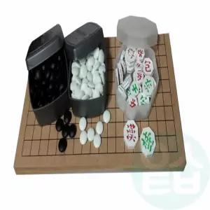 위센티브 양면 바둑판 장기판 세트 휴대용바둑판 원목장기판 알까기판 바둑게임