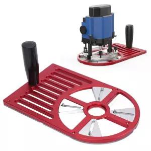 라우터 바닥 플레이트 트리밍 기계 기본 알루미늄 합금 조정 가능한 작업대 65 132mm 직경 트리머