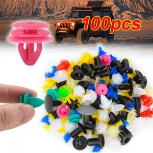 자동차 리테이너 리벳 문짝 패널 펜더 라이너 범퍼  플라스틱 혼합 클립 100 개